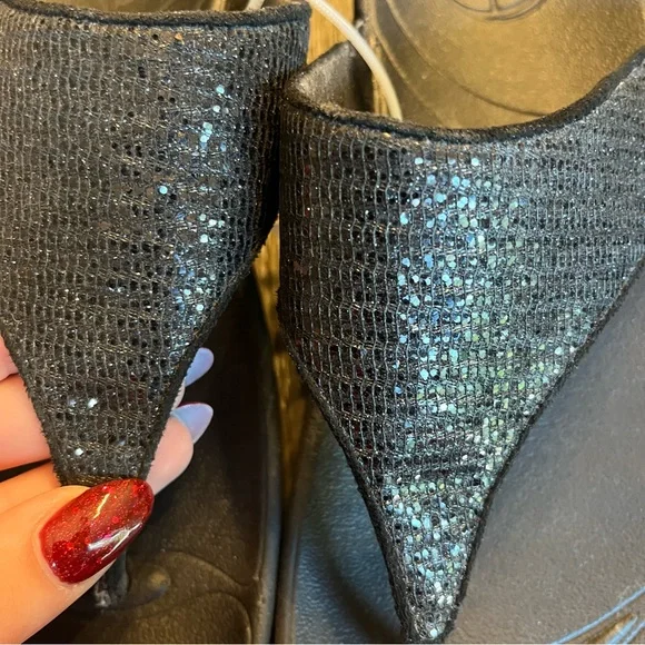 Black sparkly fitflops - Picture 2 of 5